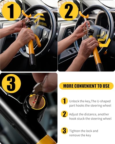 Cerradura para volante de vehículo, dispositivo antirrobo ex