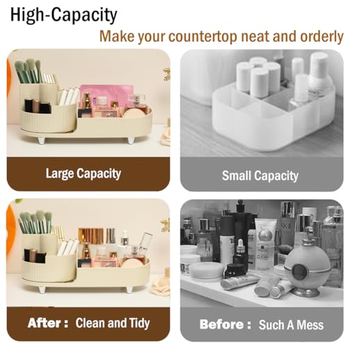 Organizador de maquillaje giratorio para encimera, organizad