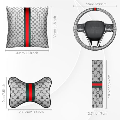 Juego de 7 fundas para volante para mujer, accesorios de aut
