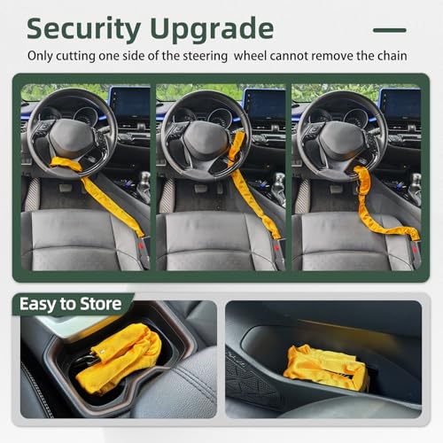 Cerradura de volante, de metal resistente antirrobo para cin