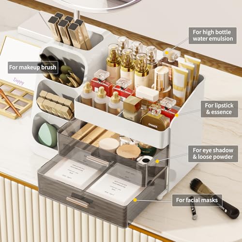 Organizador de maquillaje con cajones para tocador, kit de a