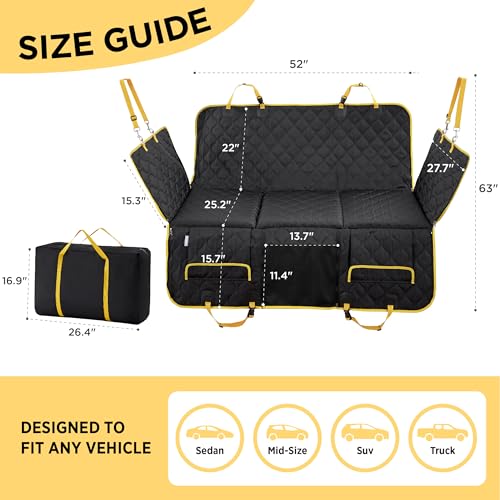Lesure - Funda de asiento de automóvil para perro con parte