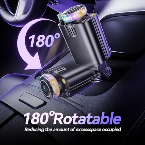 Cargador retráctil 5 en 1 para automóvil con aromaterapia y