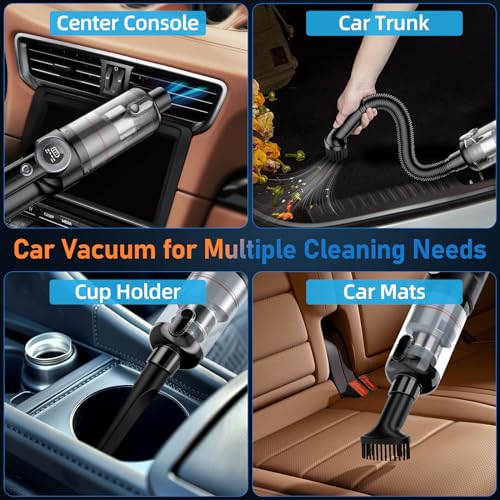 Handheld Car Vacuum Cleaner, 21000PA Powerful Suction, Cordl