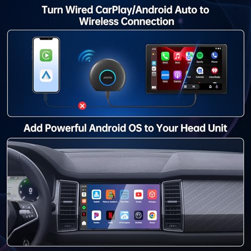 CB6 Wireless CarPlay Adapter with OBD2 Diagnostics,Supports