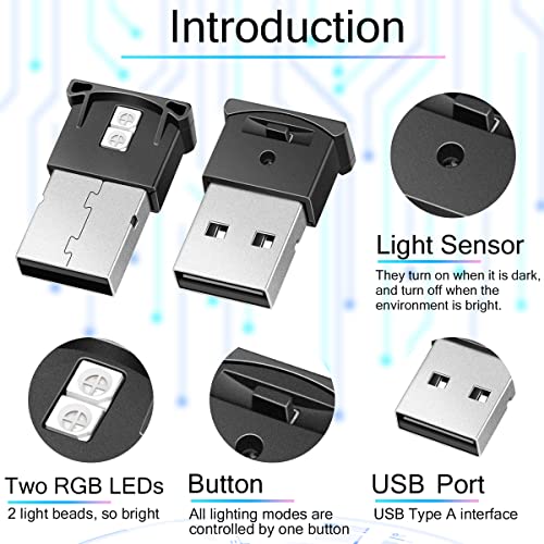 Lcyam Mini lámpara de luz LED USB tipo A, iluminación interi