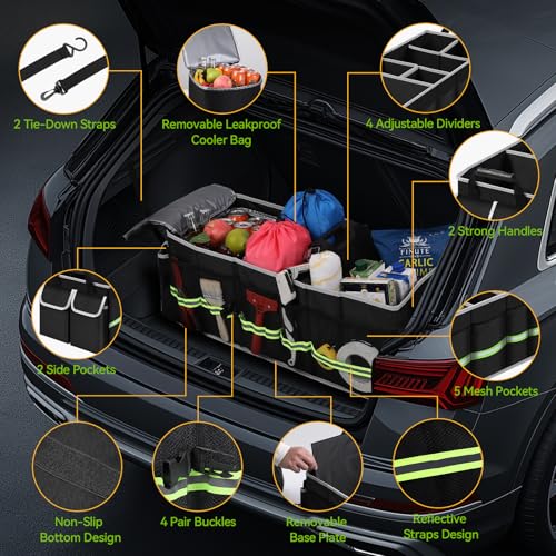 AGPTEK Organizador de maletero 6 en 1 para SUV, organizador