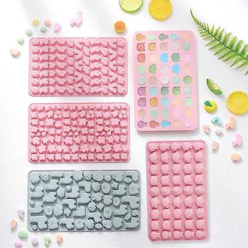 Moldes de silicona de animales y flores, bandeja de gelatina