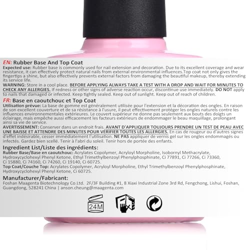 AIMEILI Juego de esmalte de gel con base de goma sin Hema y