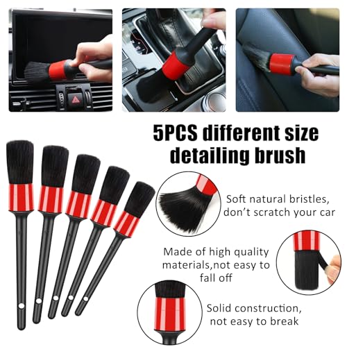 Kit de detalles para automóvil, 18 piezas, limpieza confiabl