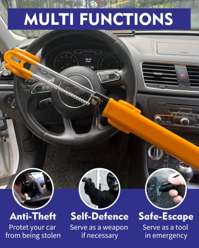 Dodomes Cerradura para volante antirrobo y resistente, dispo
