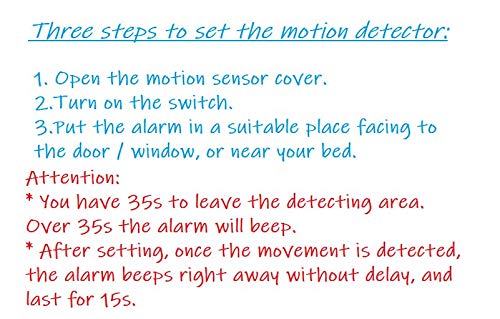 Mini alarma portátil con detector de movimiento + sirena de