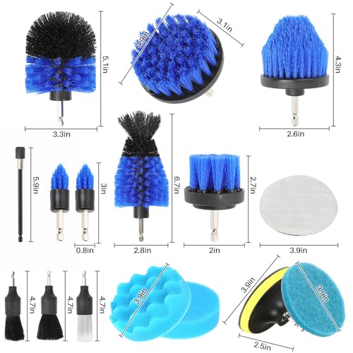 Kit de limpieza de coche de 15 piezas, kit de detallado inte