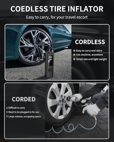 Inflador de neumáticos Compresor de aire portátil - 150PSI 4