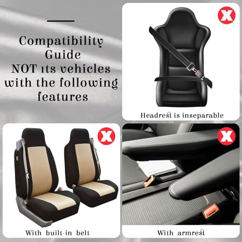 BBTO Juego completo de 43 piezas de asiento de automóvil de