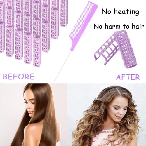 ZMD Juego de 28 rulos de plástico para el cabello, de 0.6 pu