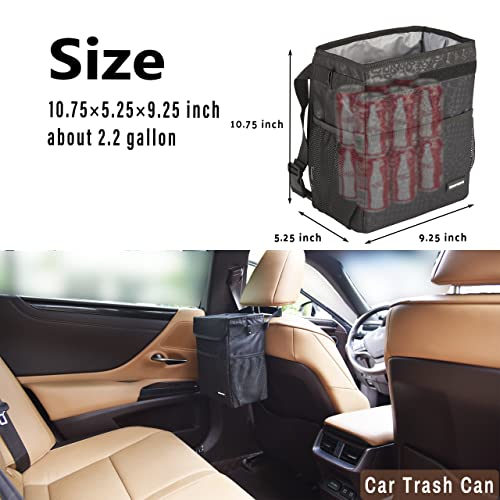 Bonito bote de basura para automóvil con tapa, contenedor de
