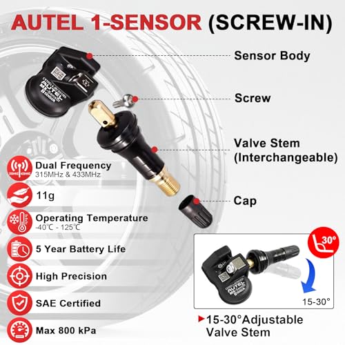 Autel Sensor TPMS universal 1 sensor con doble frecuencia (3