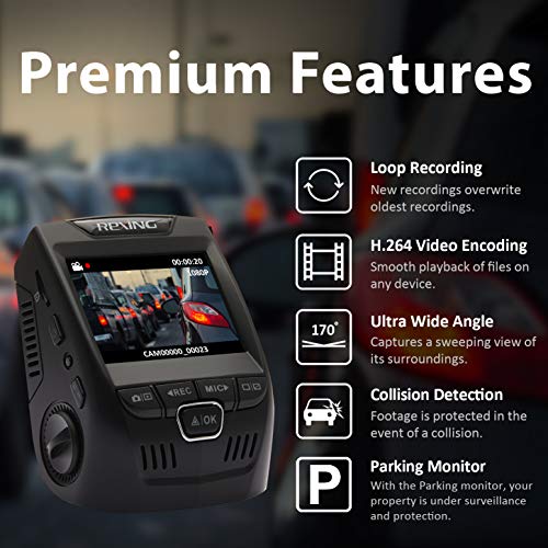 Rexing V1 Basic Dash Cam 1080P FHD DVR Grabador de conducció