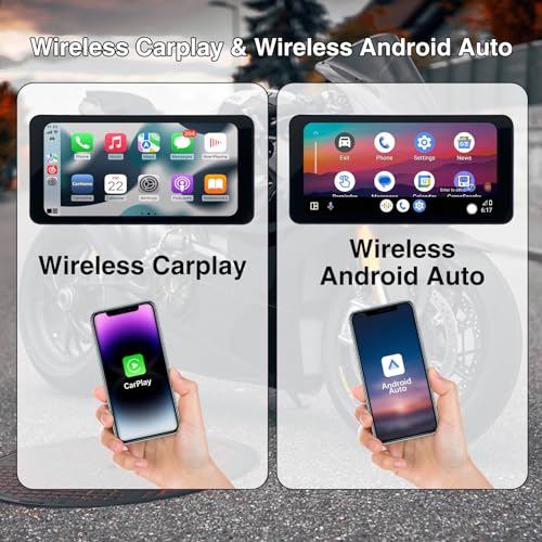Carplay de motocicleta y pantalla táctil automática Android,