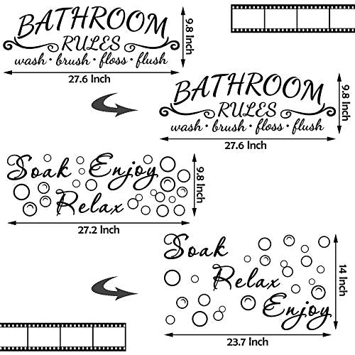 Zonon 2 calcomanías de pared de baño, para remojar, relajars