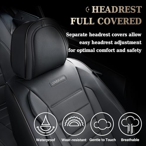 Coverado Juego completo de fundas de asiento de automóvil, c
