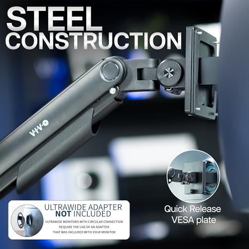 VIVO Brazo de tensión de monitor ultraancho de aluminio resi