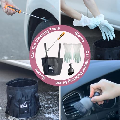 Kit de limpieza para detalles de automóvil de 24 piezas, sum