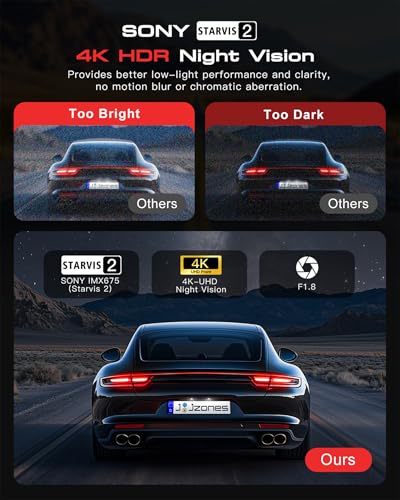 Cámara de tablero 4K de 3 canales, cámara de tablero para au