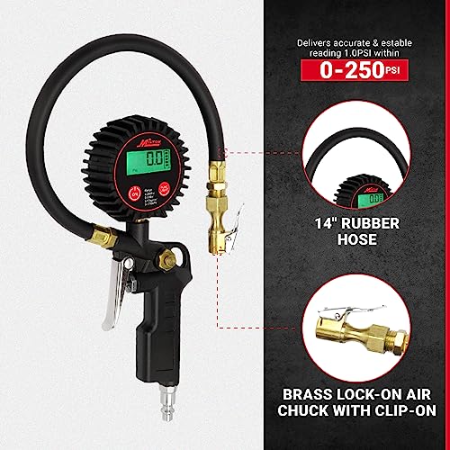 Milton 507KIT - Inflador digital de neumáticos accesorios pa