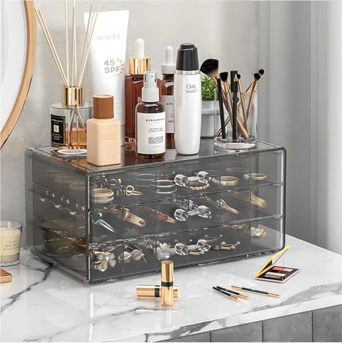 Organizador de maquillaje cosmético, caja organizadora de jo