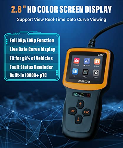 YAKEFLY Herramienta de diagnóstico del escáner OBD2, lector