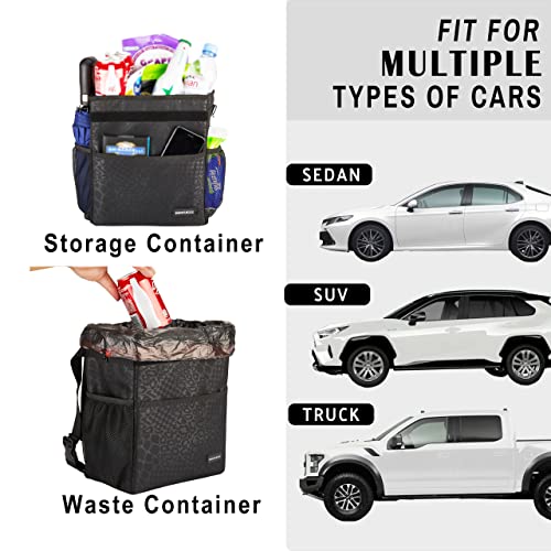 Bonito bote de basura para automóvil con tapa, contenedor de
