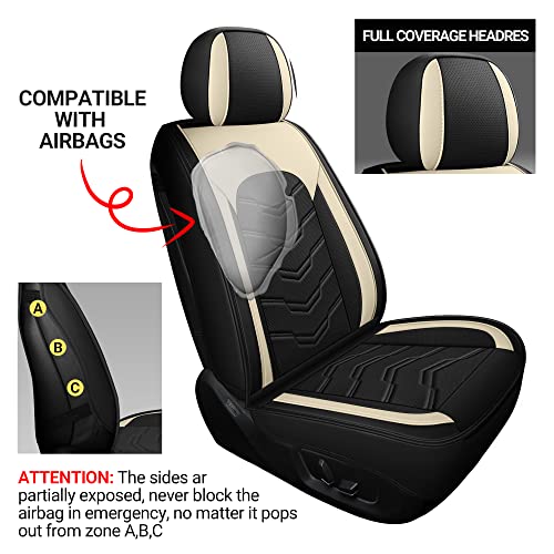 AOOG Juego completo de 5 fundas de asiento de automóvil de c