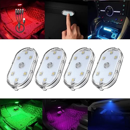 Luces de batería para automóvil, paquete de 4 luces LED de 7