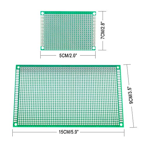 YUNGUI Kit de placa PCB grande de 11 piezas, 3.9 x 8.7 in, 5