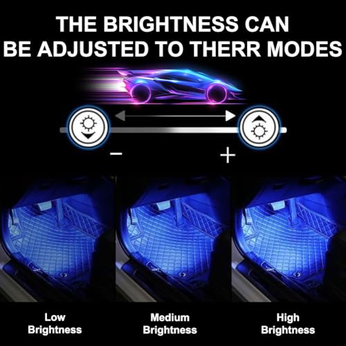 4 luces LED para interiores de coche inalámbricas con contro