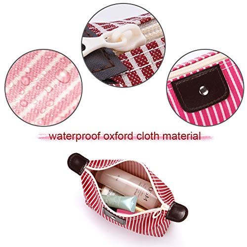 Bolsa de maquillaje, bolsa de cosméticos, 6 piezas, impermea
