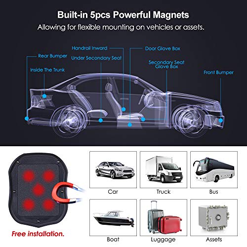 Rastreador GPS para vehículos TK905 Batería magnética de lar
