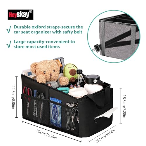 HEYSKAY Organizador de coche para asiento trasero con caja d