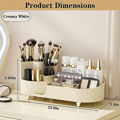 Organizador de maquillaje para tocador con soporte para broc