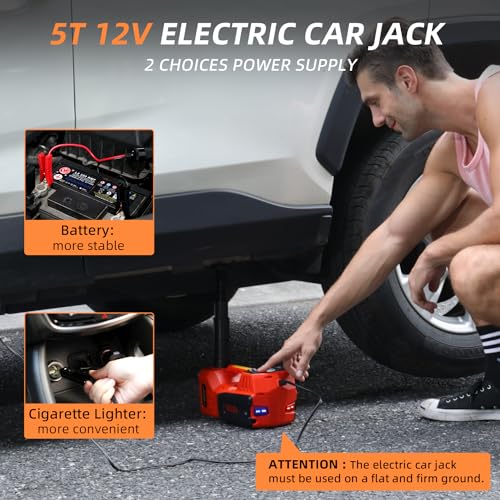 STANDTALL Kit de gato eléctrico de 5 toneladas y 12 V para a