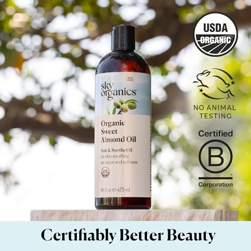 Sky Organics Aceite orgánico de almendras dulces para cuerpo