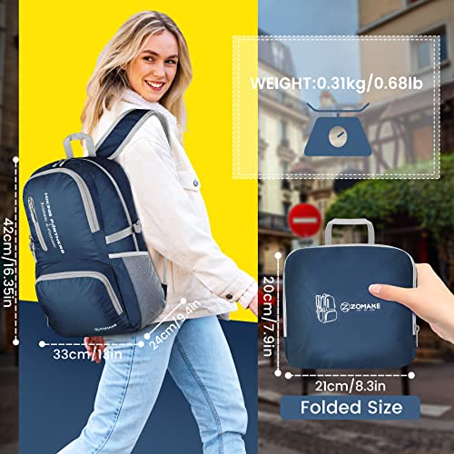 ZOMAKE Mochila de viaje ligera, resistente al agua, mochila