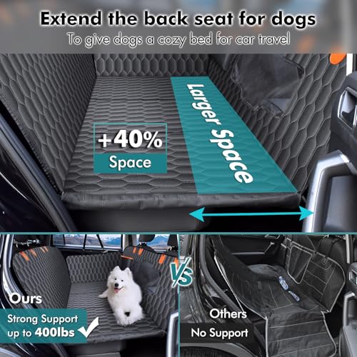 Extensor de asiento trasero para perros, soporta 400 libras,