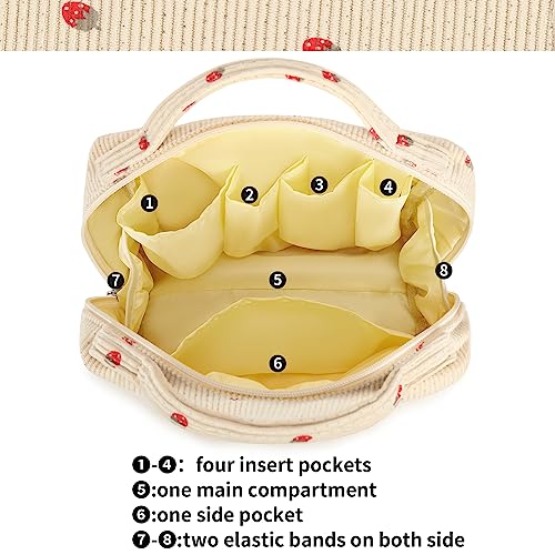 Bluboon Bolsa de maquillaje con cremallera, bolsa de viaje p