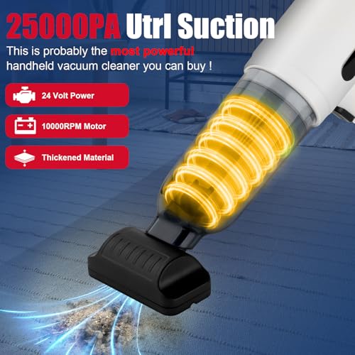 Aspiradora de coche de alta potencia con batería de 4000 mAh