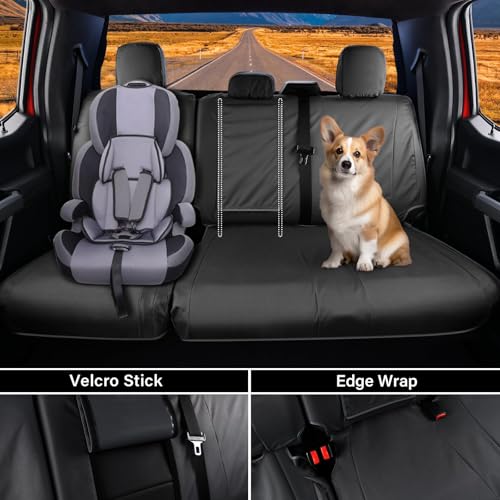 Coverado Fundas de asiento trasero de automóvil, impermeable