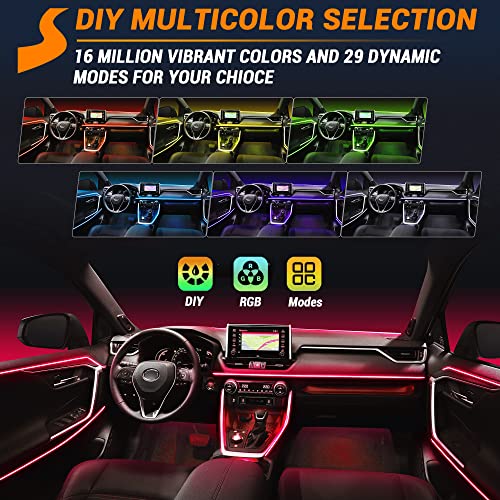 Tira de luces LED para interiores de automóvil de 400 pulgad