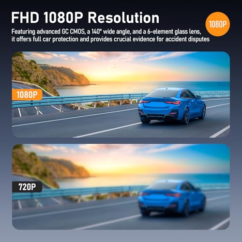 Dash Cam frontal de 32 GB tarjeta SD Mini WiFi Dash Cam para